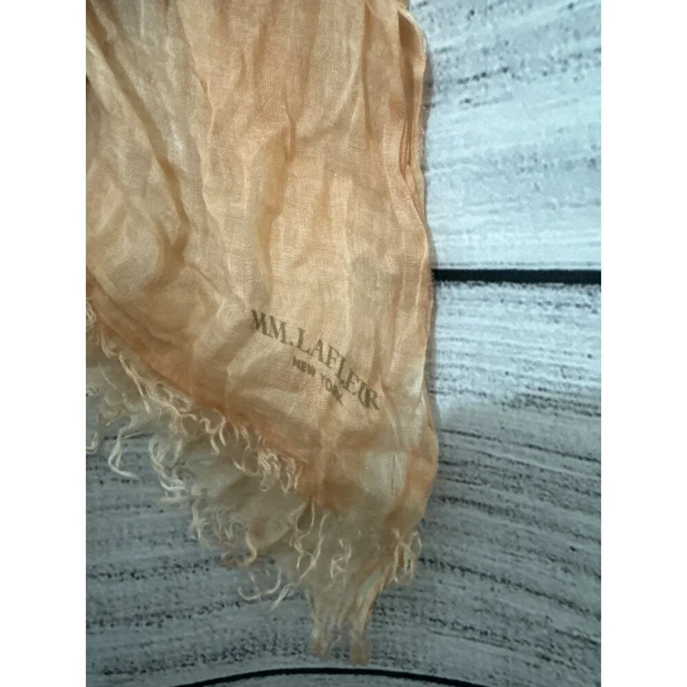 MM LaFleur Lightweight Crinkled Peachy Chic Scarf